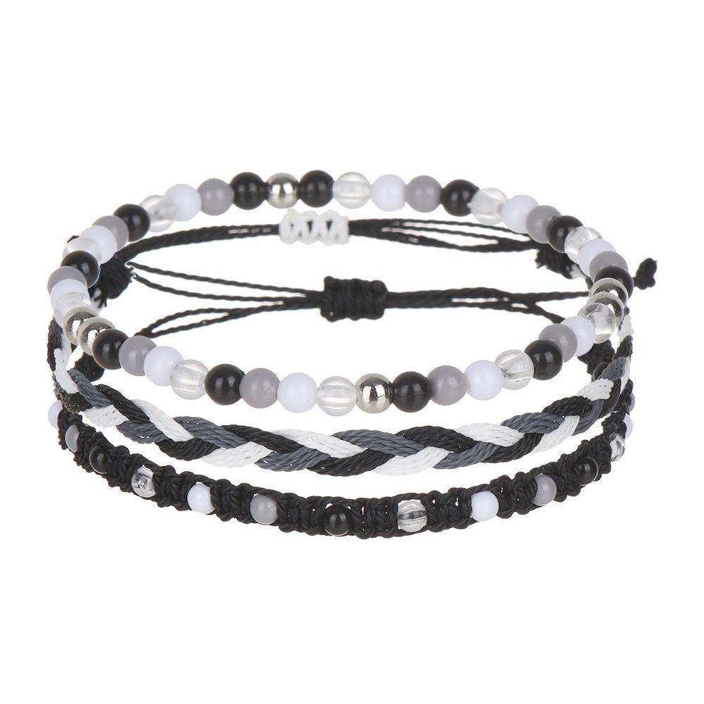 Handmade Charm Design Muti-layer Bracelets Hand Woven Bracelets Fashion Jewelry Beads Bracelet