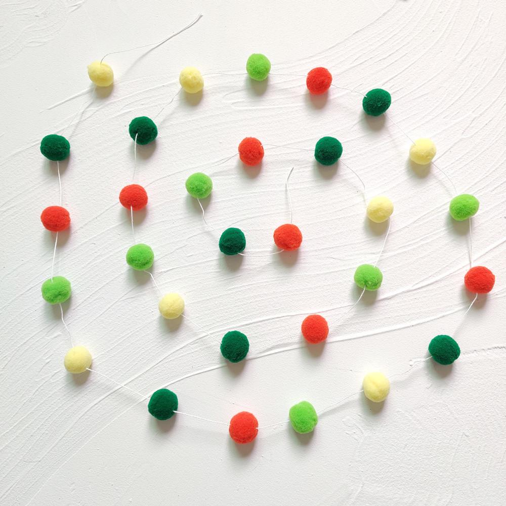 DIY цвет макарон из фетра, веревка, детская комната, палатка, декор, помпон, шар для волос, подвесной кулон, украшение, декор на день рождения