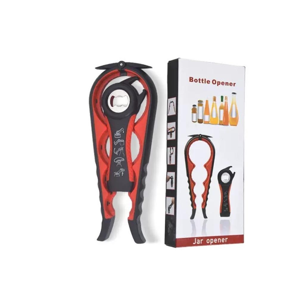 HOMZY Открывалка для консервов Многофункциональная Четыре в одном Открывалка для бутылок с напитками Открывалка для крышек Четырехпозиционная открывалка для консервов Противоскользящая открывалка для крышек