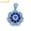 925 Sterling Silver 3MM Natual Sapphire Pendant Necklaces for Womne Engagement Cocktail Party Fine Jewelry