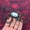 Larimar Real Gemstone Pendant Copper Wire Wrapped Jewelry Handmade Cycle Pendant