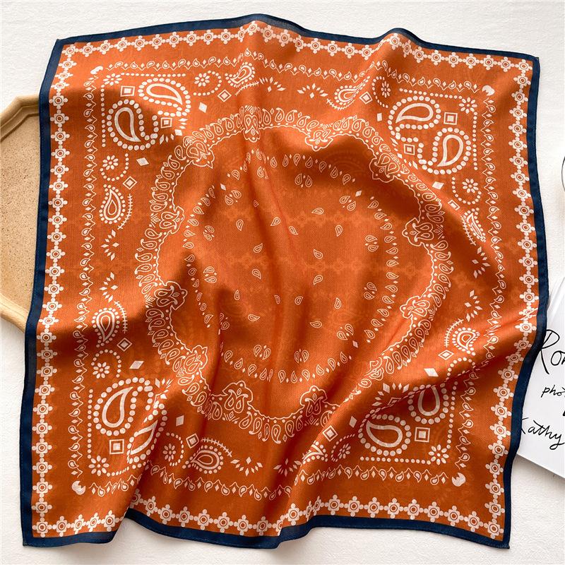 Paisley Herringbone Pattern Cotton And Linen Small Square Scarf Silk Scarf Imitation Velvet Headscarf Shawl Scarf Scarf Women