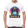 Mens Ripple XRP HODL On We Are Going To The Moon T Shirts Vaporwave Bitcoin Tshirt Hip Hop T Shirt Cotton Oversized Tee Tops