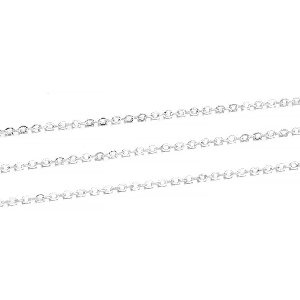 5 м/лот, ширина 1,5-3,5 мм, овальное звено, цепочка для ожерелья для изготовления ювелирных изделий, аксессуары, браслет, принадлежности для самостоятельного изготовления