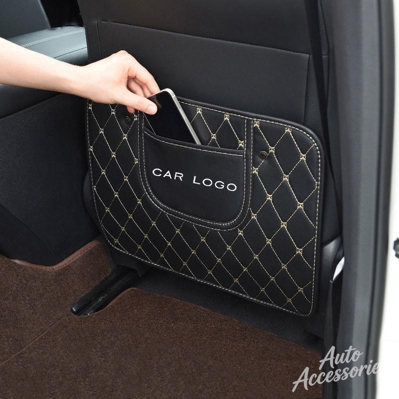 AAAPO1 Car Seat Back Protector Mat Leather Prevent Dirty Anti Kick Pad For BMW X1 X3 X4 X5 F15 F16 G30 7 Series G11 F48 F39 520 525 F30