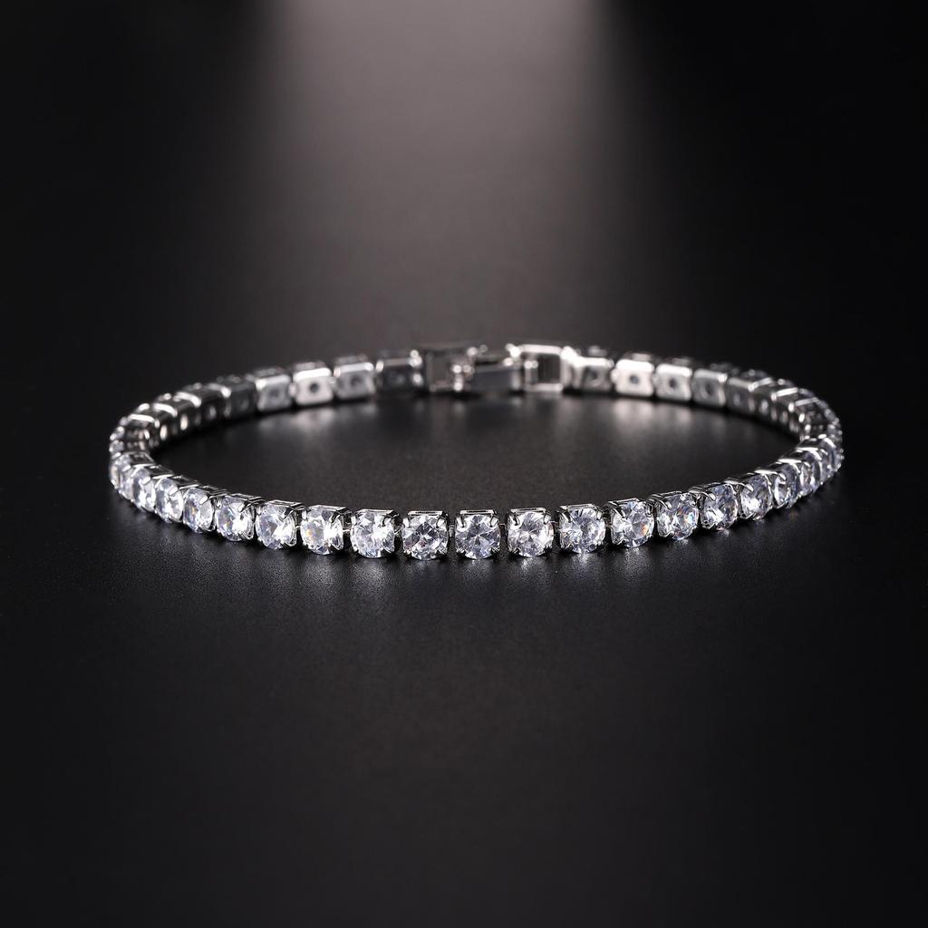Yinglin Jewelry Европейский и американский унисекс хип-хоп 4.0 микро-паве циркониевый теннисный браслет