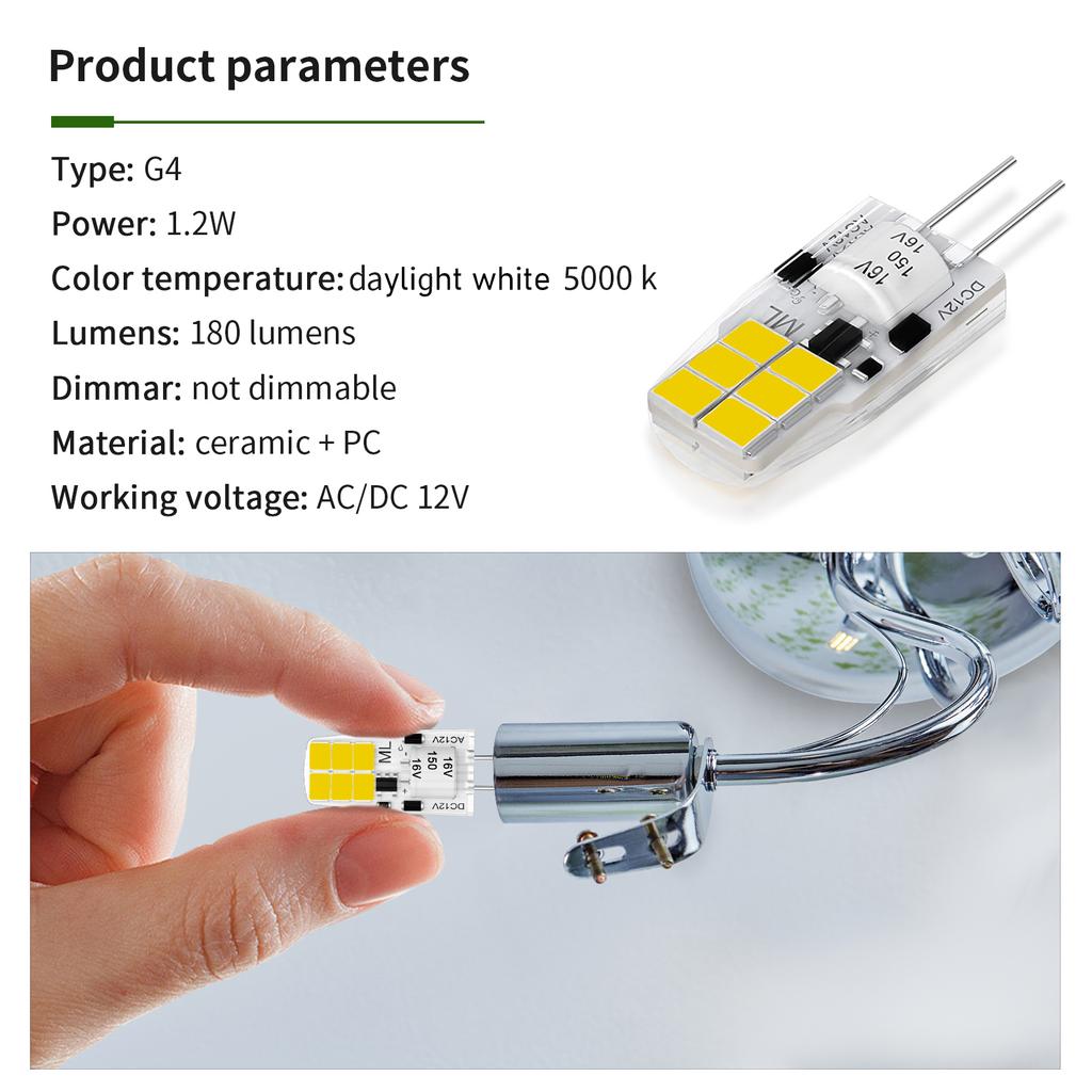 4/8 шт. G4LED вставная лампа супер яркий источник света светодиодная энергосберегающая маленькая лампочка подходит для подвесного светильника хрустальная лампа