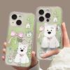 Магнитный щенок-подставка Подходит для iPhone16 Чехол для iPhone 15promax Прозрачный силиконовый 13 Милый Противоударный
