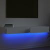 vidaXL TV-Schränke mit LED-Leuchten 2 Stk. Weiß 60x35x15,5 cm