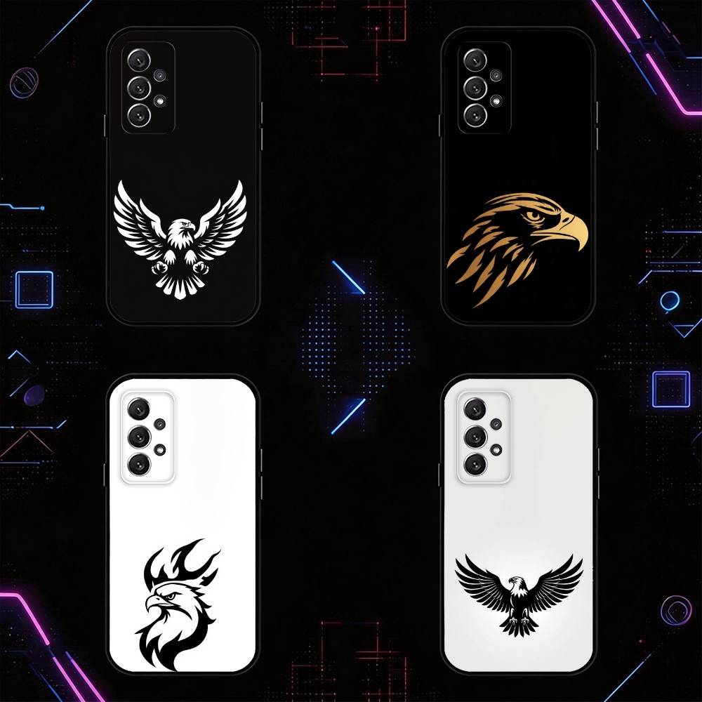 B-bald eagle phone Case For Samsung S25,24,21,22,23,30,Ultra,20,Plus,Fe,Lite,Note Soft Black Cover