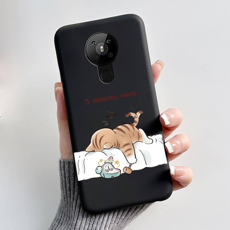 Для Nokia 5.3 INS Эстетичный Черный Для Nokia 5.4/Nokia 3.4 Ударопрочный Желейный Чехол Узор с Кокосовыми Пальмами Защита от Царапин Мягкий Чехол