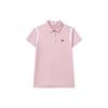 Поло женское трикотажное полосатое повседневное с коротким рукавом для гольфа Debbie-Pink A11W225109F-LP