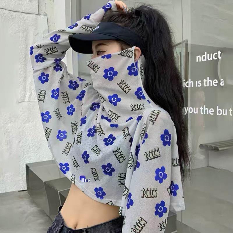 Женская шаль с защитой от УФ-лучей, со встроенными рукавами и маской для лица для защиты от солнца