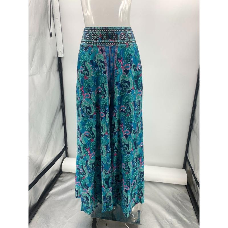 Женские новые летние повседневные брюки с эластичной резинкой на талии