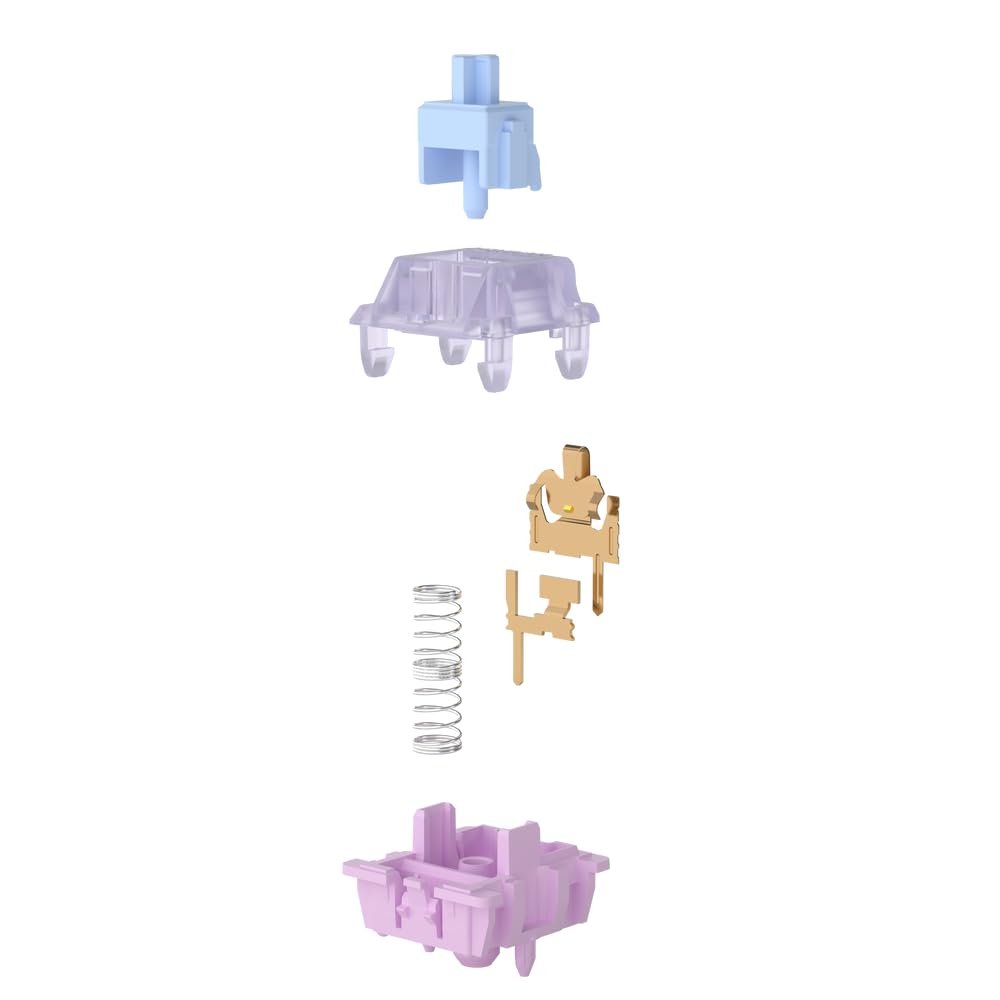 Клавиатура GATERON Unicorn Linear RGB LED 5 Pin с заводской смазкой 50gf Key Switch для механической клавиатуры MX Switch, (105 шт.)