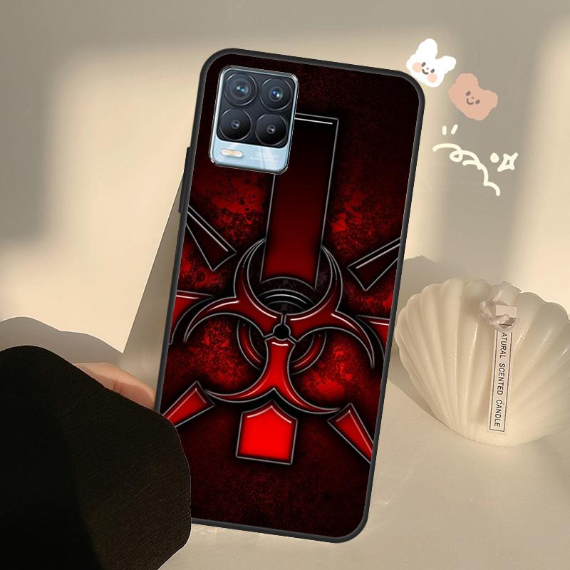 Чехол с символом биоопасности для Realme C71 C63 C61 C55 C51 C53 C25 C65 C67 C75 11 12 13 14 15 Pro Plus GT6 GT7 Pro