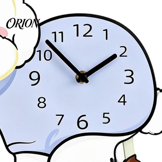 Wooden Clock with Swinging Pendulum Pooping Dog Wall Clock, Pendulum, Silent Non Ticking Hanging for Living Room Home Office, Gift Lover