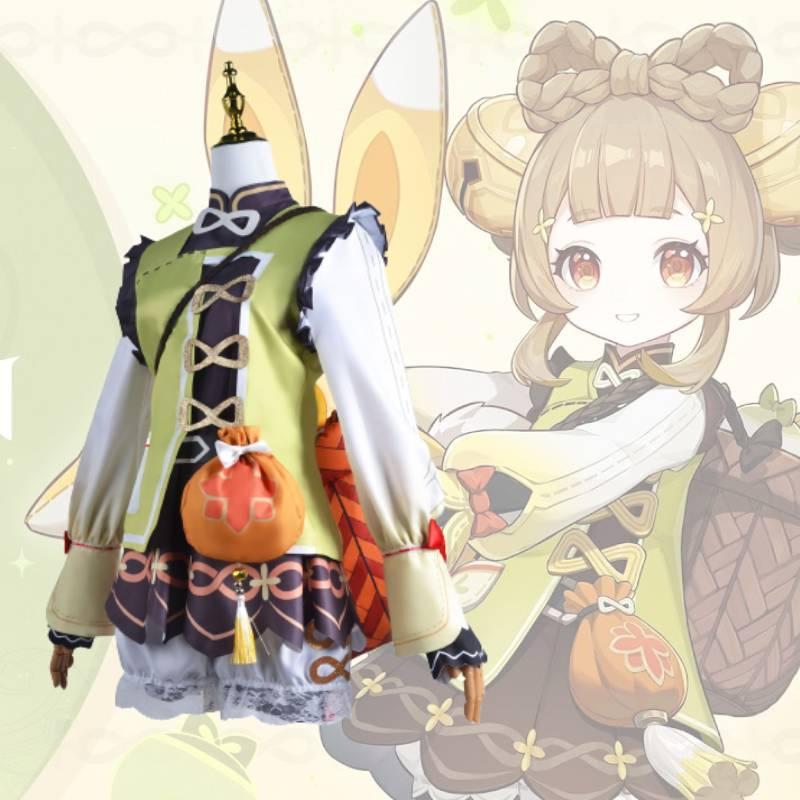 Yaoyao Impact Genshin Cartoon Cosplay Show Costume Game Female Role Suit Play