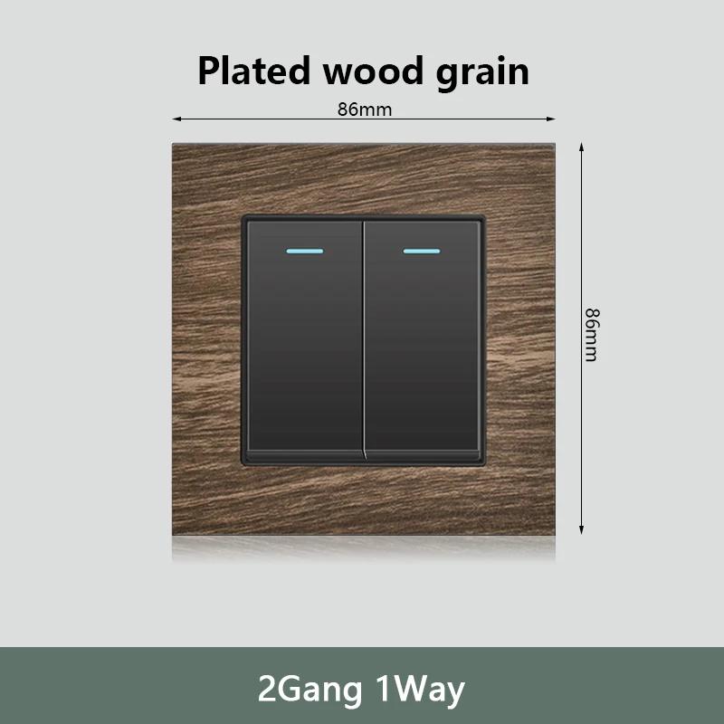 Настенный выключатель с рисунком под дерево, 18 Вт, быстрая настенная розетка типа C 220 В, европейская электрическая розетка EU FR с зарядным устройством USB