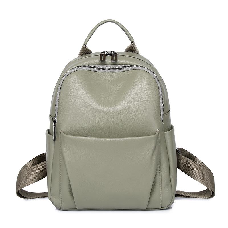Кожаный рюкзак женский модный универсальный женский рюкзак головной слой кожаная мягкая сумка сумка