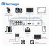 Techage 8-канальная 4-мегапиксельная PTZ-система безопасности POE IP-камера Открытый AI Обнаружение человека Двустороннее аудио-видеонаблюдение NVR Комплект камеры