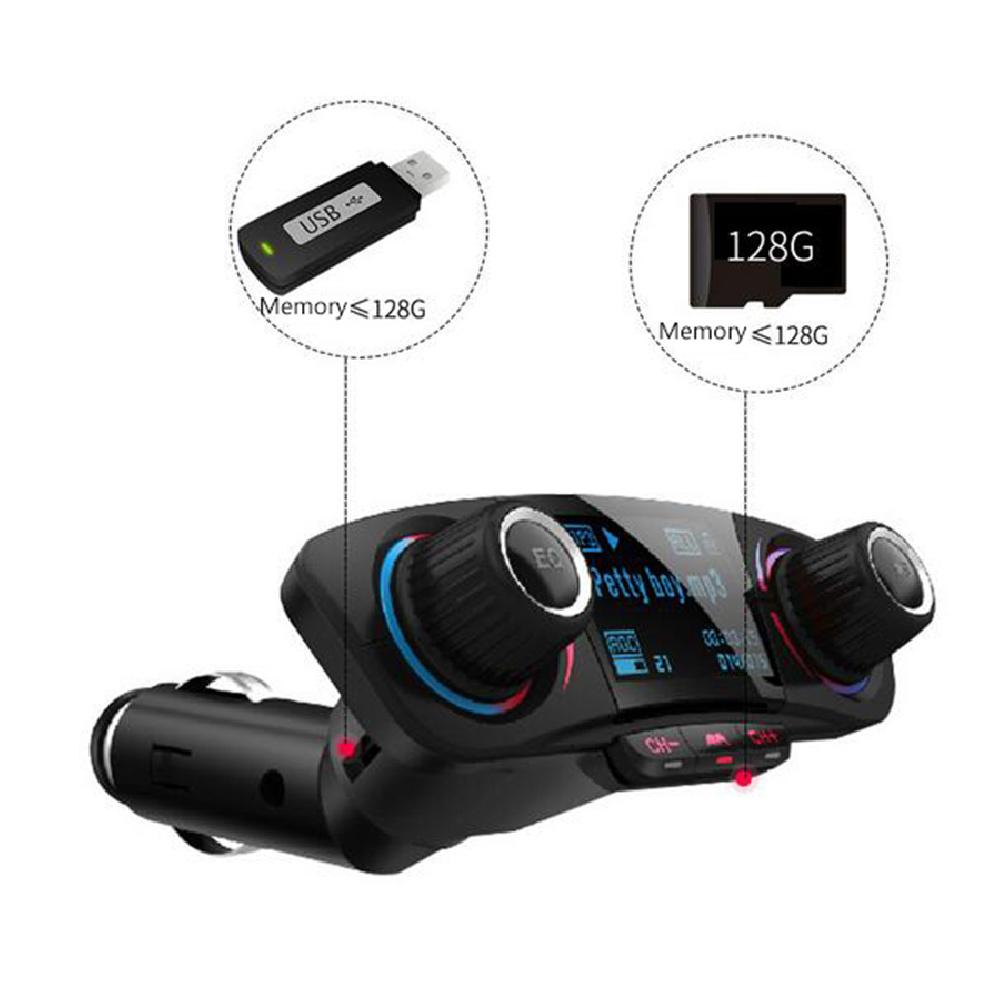 12В Bluetooth Handsfree Автомобильный Комплект FM-передатчик Радио MP3-плеер USB-зарядка AUX