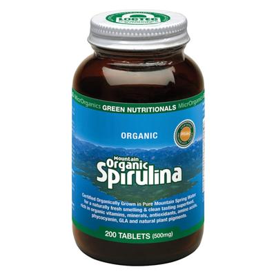 MicrOrganics Green Nutritionals Горная Органическая Спирулина 500мг 200т