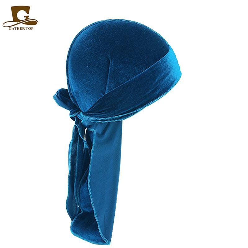 Европейская и американская супермягкая бархатная длиннохвостая пиратская шляпа, длинная вымпел-шляпа, лысая шляпа Durag