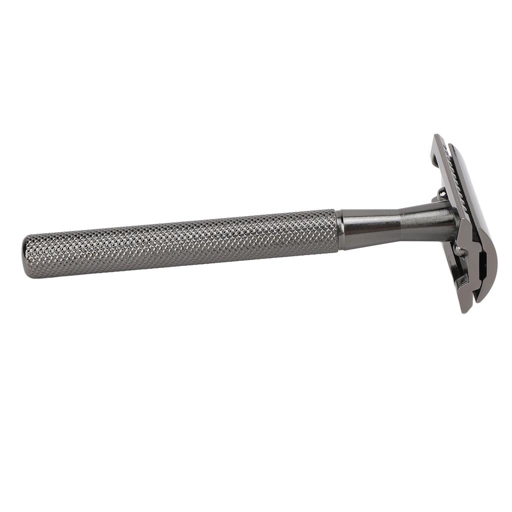 Набор для бритья Double Edge с подставкой для лезвий Precision Grooming Metal Non Slip Handle Retro Manual Shavin