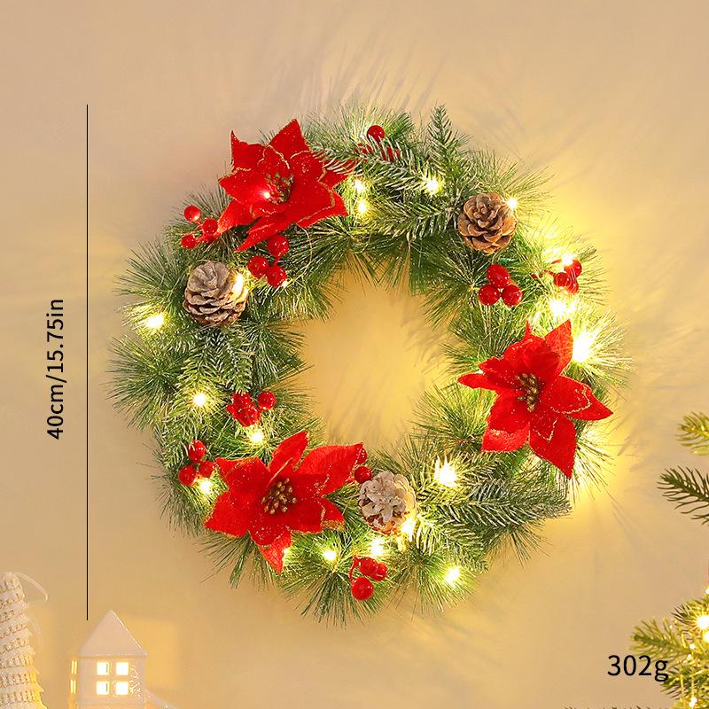 Christmas Wreath Hanging Ornament - Festive Scene for Windows, Doors & Walls