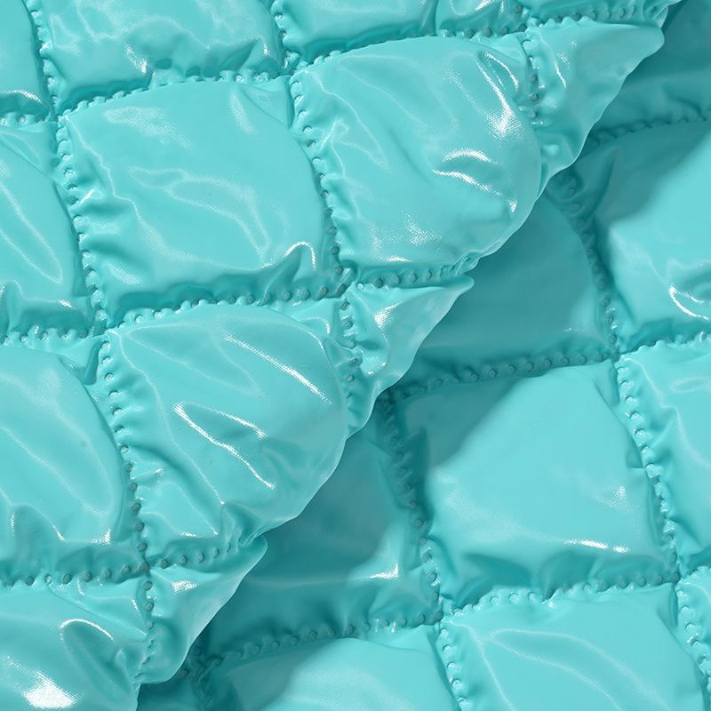 Матовая стеганая ткань из ПУ кожи с ультразвуковым тиснением, стеганая хлопковая композитная ткань для одежды, багажа, ширина 137 см