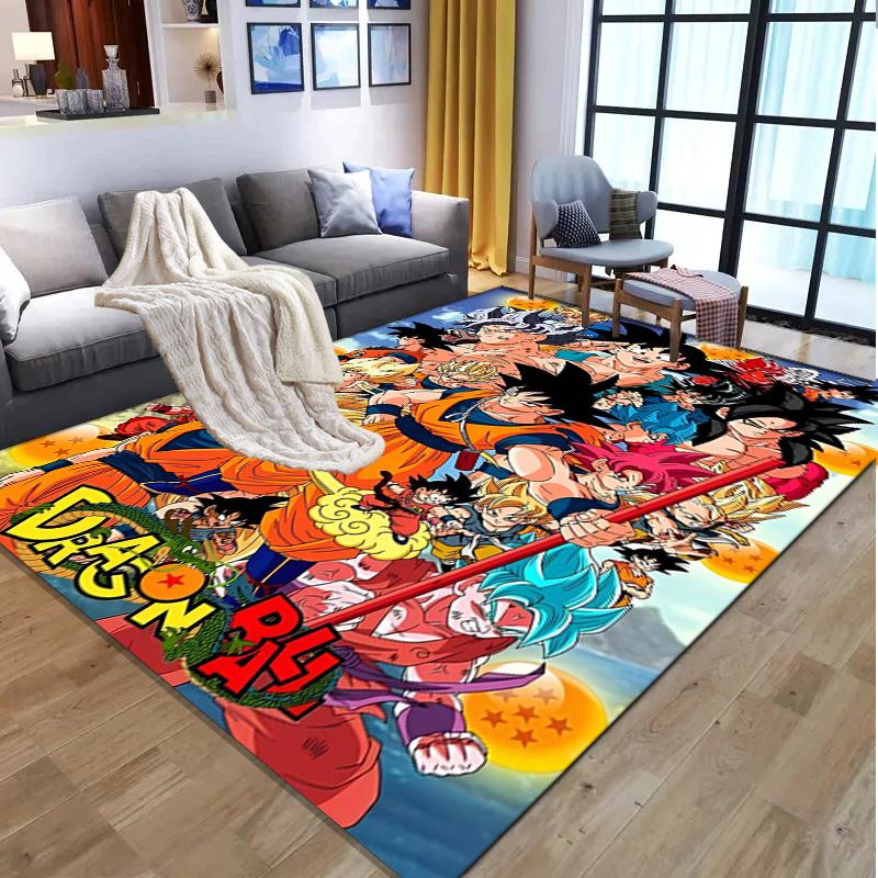 DRAGON BALL Pattern Rug, Indoor/Outdoor Mat, for Picnic, Gameroom, Bedroom, Office, Living Room, Home Decor Carpet, Birthday Gift