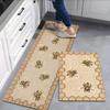 1Pcs Anti Fatigue Kitchen Rugs, Bees And Honeycomb Print Waterproof Non-Slip Thick Cushioned Kitchen Mat Heavy Duty Comfort Standing Mat for Kitchen