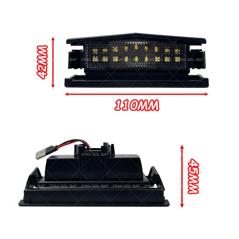 1Pair For Mazda 2 2016 MX5 Miata 2016up White LED Car Rear License Plate Light Number Plate Lamp