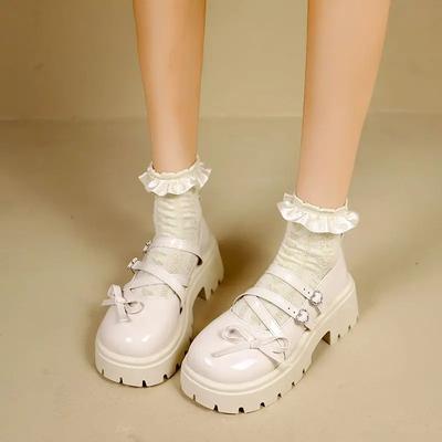 Модная женская обувь с круглым носком, на платформе, кавайи, в японском стиле, лолита, милые Мэри Джейн на среднем каблуке, женские туфли-лодочки, корейская оптовая 39