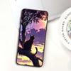 Мультяшный Милый Кот Для Samsung A73 A72 A71 A55 A54 A53 A52 A51 A13 A22 A16 A15 A12 A14 A26 A07 5G Черный Чехол для Телефона