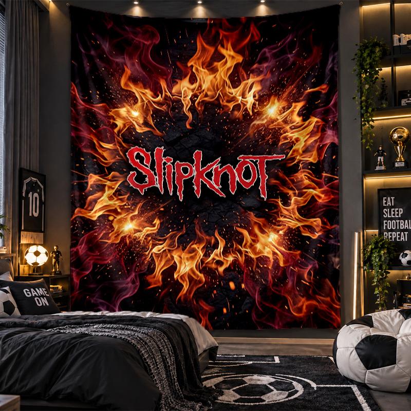 Настенный гобелен с принтом Slipknot, тканевое панно для гостиной, спальни, домашнего декора