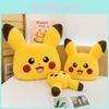 Плюшевая игрушка Покемон Пикачу с двумя лицами, наполнитель из ПП хлопка, мягкая набивная игрушка для детей