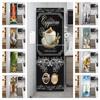 Kitchen Vinyl Refrigerator Stickers Self-adhesive Fridge Wallpaper Door Cover Coffee Jungle Ball Decoration Poster Mural 3d Film