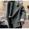 Lapel Woolen Jacket Men's Independent Station European and American Autumn and Winter Street Trendy Short Shoulder Drop
