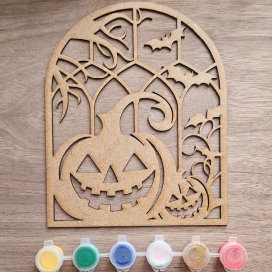 Halloween Wooden Cutout Unfinished Wood Crafts To Paint Ghost Pumpkin