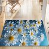 1 шт., напольный коврик с узором в виде маленьких ромашек, современный кухонный полиэстеровый ковер, нескользящий, цветной, для дома, ванной комнаты, спальни, гостиной, декора