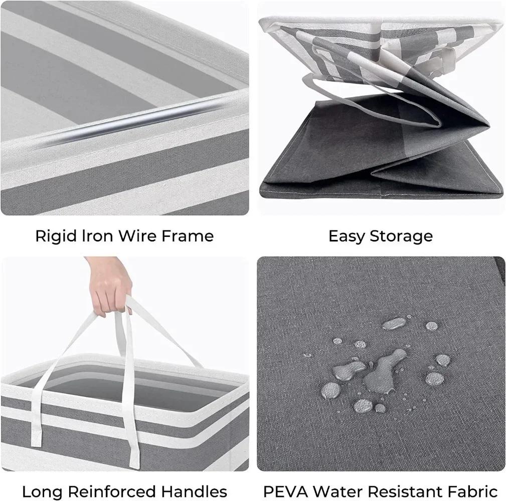 Водонепроницаемая корзина для грязного белья Простой ящик для хранения большой вместимости Простая складная корзина для грязного белья Легко хранить Сумка для хранения