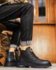 Мужские высокие кожаные ботинки на молнии в стиле ретро для мотоциклистов - утолщенная рабочая одежда Martin в британском стиле для осени и зимы