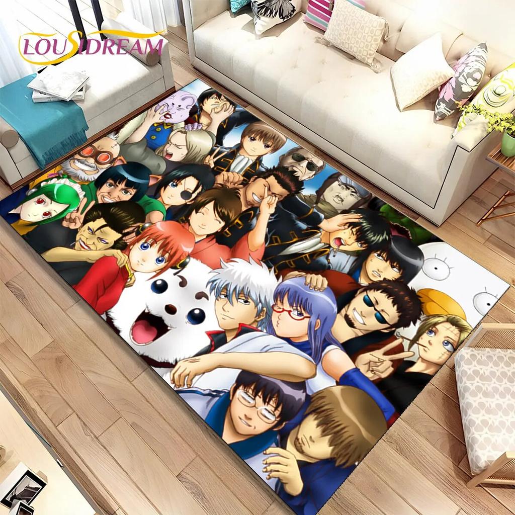 3D Gintoki Kagura Gintama аниме коврик, ковер для гостиной, спальни, дивана, коврик для украшения, детские игры, нескользящий напольный коврик