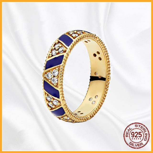 Подлинное 925 пробы стерлингового серебра штабелируемое сердце ромашка цветок сверкающее кольцо для женщин оригинальные 925 пробы серебряные кольца ювелирные изделия подарок