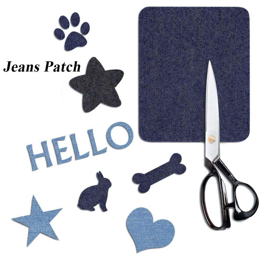 4/12PCS Apparel Pants Sewing Iron-on Knee Elbow Jeans DIY Fabric Patch