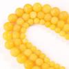 6 мм, 8 мм, 10 мм, желтый лимонный нефрит, матовые бусины из натурального камня, круглые свободные бусины-разделители для изготовления ювелирных изделий, браслет «сделай сам»