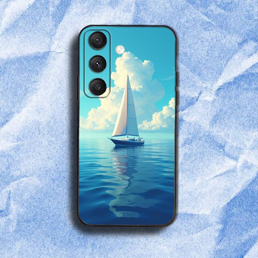 S-Sailing S-Ship Boat Phone Case For Samsung S25,S24,S21,S22,S23,S30,Ultra,S20,Plus,Fe,Lite,5G Black Cover