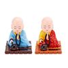 Solar Powered Toy Buddhist Monk Figure Dancing Swing Figure Model Toy Dashboard